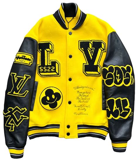 lv bomber jacket black|louis vuitton varsity jacket yellow.